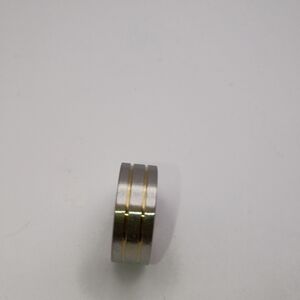 Two Tone Silver and Gold Men's Band Ring US Size 8.5 China Size 17 Unbranded